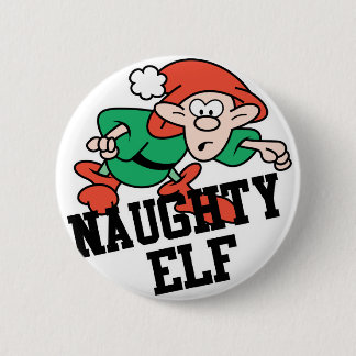Bóton Redondo 5.08cm Elf de Natal travesso