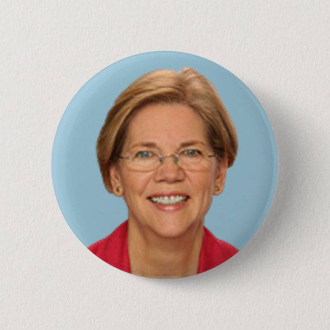 Bóton Redondo 5.08cm elizabeth warren (Frente)