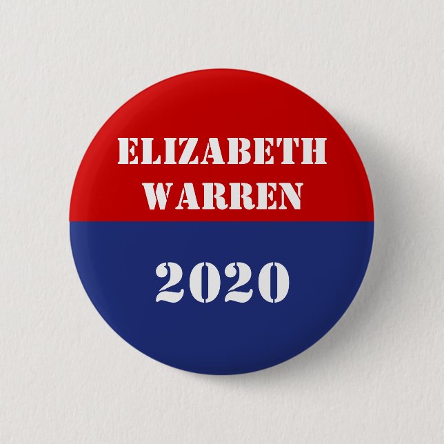 Bóton Redondo 5.08cm Elizabeth Warren - 2020 (Frente)