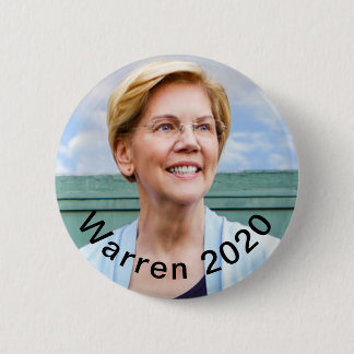 Bóton Redondo 5.08cm Elizabeth Warren - botão de Warren 2020 - Pin
