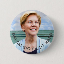 Bóton Redondo 5.08cm Elizabeth Warren - grande ideal, duro da luta
