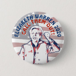 Bóton Redondo 5.08cm Elizabeth Warren para as eleições do Presidente 20