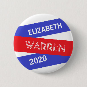 Bóton Redondo 5.08cm Elizabeth Warren para o Presidente 2020