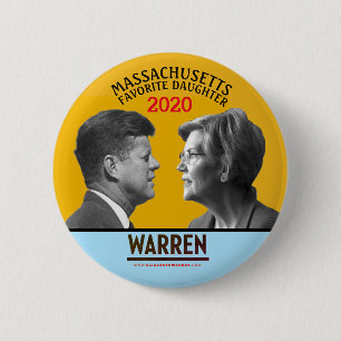 Bóton Redondo 5.08cm Elizabeth Warren para Presidente