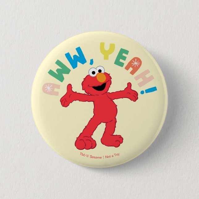 Bóton Redondo 5.08cm Elmo | Aww, Sim! (Frente)