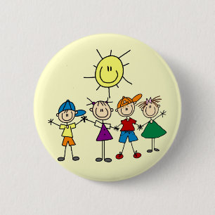 Bóton Redondo 5.08cm Em conjunto a figura da vara caçoa o camiseta e os