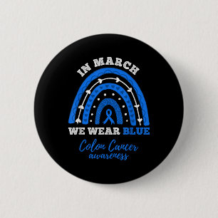 Bóton Redondo 5.08cm Em março, Vestimos o Cancer do Colorretal Azul no