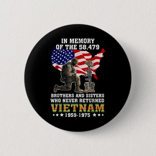 Bóton Redondo 5.08cm Em Memória Da Posição Veterana 58479 Vietnã Para U