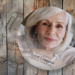 Bóton Redondo 5.08cm Em memória de amor Modern Vignette Photo Keepsae