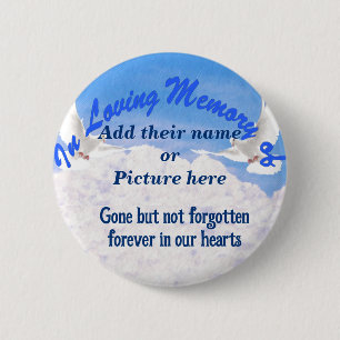 Bóton Redondo 5.08cm Em Memória De_ Pinback Botão
