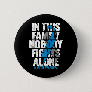 Bóton Redondo 5.08cm Em novembro Vestimos Diabetes Diabéticos T1d T2d A