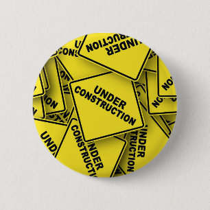 Bóton Redondo 5.08cm Em Sinais De Construção