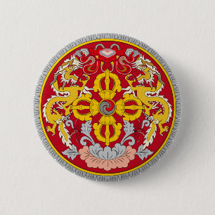 Bóton Redondo 5.08cm Emblem do Butão (རྒྱ ལ ་ ཡོ ང ས