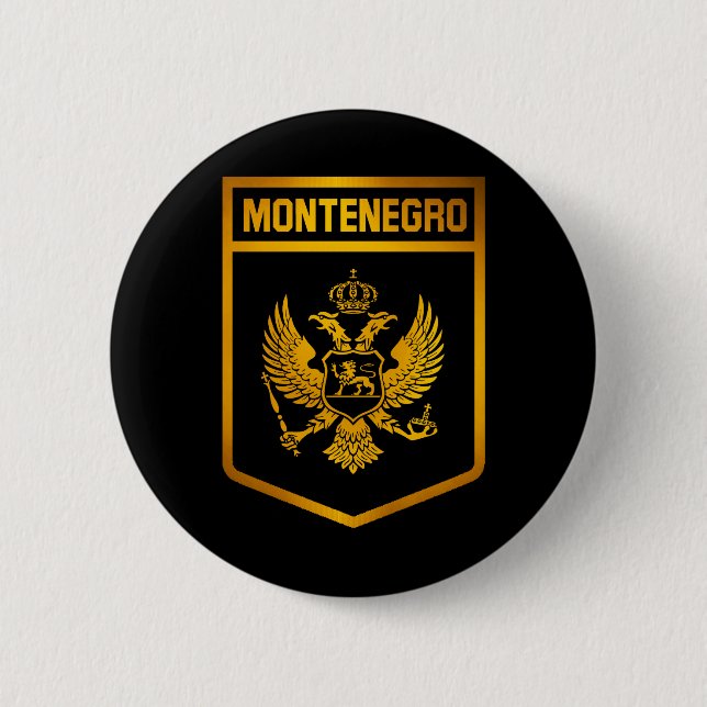 Bóton Redondo 5.08cm Emblem Montenegro (Frente)