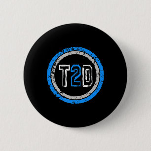 Bóton Redondo 5.08cm Emblema Azul T2d Conscientização sobre Diabetes Ti