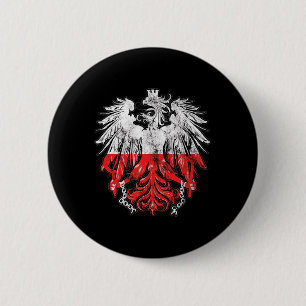 Bóton Redondo 5.08cm Emblema da Águia da Polônia Raízes do Patrimônio P