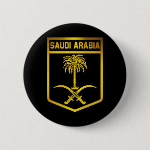 Bóton Redondo 5.08cm Emblema da Arábia Saudita