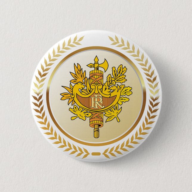 Bóton Redondo 5.08cm Emblema Da França (Frente)
