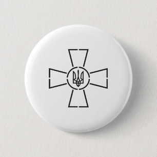 Bóton Redondo 5.08cm Emblema das Forças Armadas do Exército Ucraniano