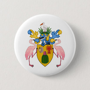 Bóton Redondo 5.08cm emblema das Ilhas Turks e Caicos