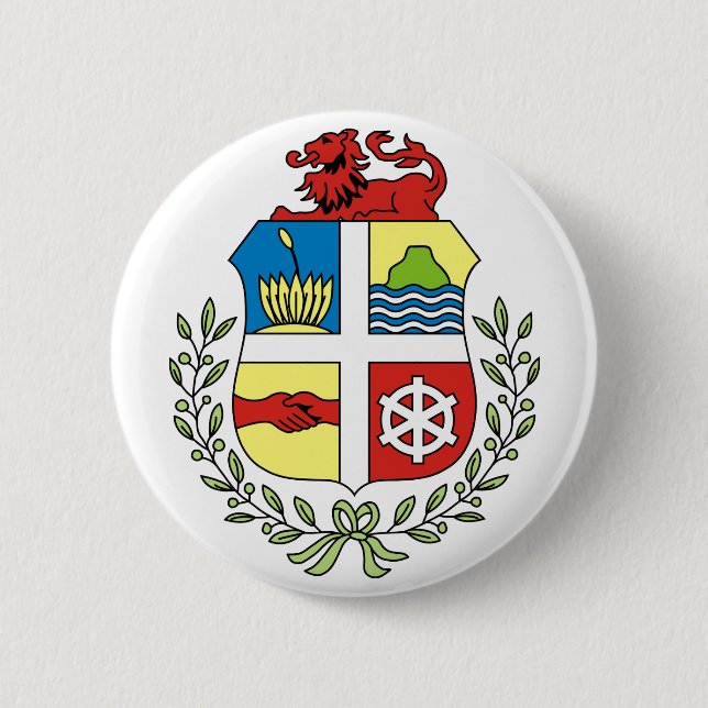 Bóton Redondo 5.08cm emblema de aruba (Frente)