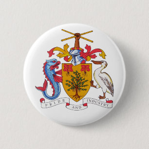 Bóton Redondo 5.08cm emblema de barbados