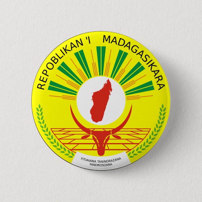 Bóton Redondo 5.08cm Emblema de Madagascar (Frente)