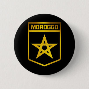 Bóton Redondo 5.08cm Emblema de Marrocos