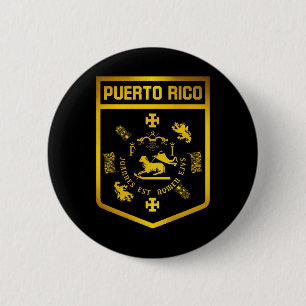 Bóton Redondo 5.08cm Emblema de Porto Rico