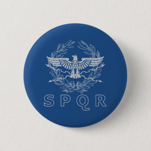 Bóton Redondo 5.08cm Emblema do Império Romano SPQR Botão
