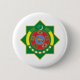 Bóton Redondo 5.08cm emblema do Turkmenistão