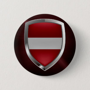 Bóton Redondo 5.08cm Emblema Metálico Letão