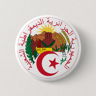 Bóton Redondo 5.08cm Emblema Nacional da Argélia