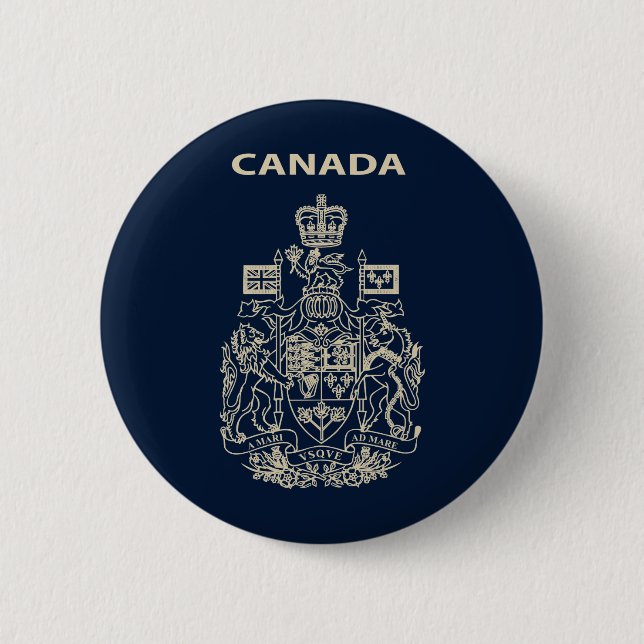 Bóton Redondo 5.08cm emblema nacional do Canadá (Frente)