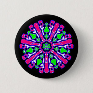 Bóton Redondo 5.08cm Emblema psychédélique coloré n°4