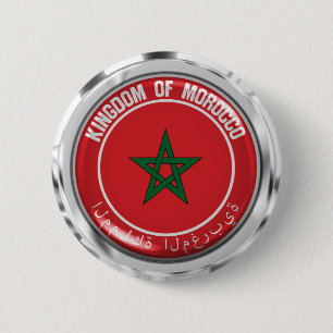 Bóton Redondo 5.08cm Emblema redondo de Marrocos