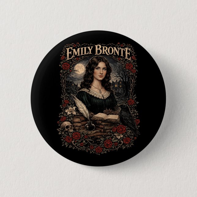 Bóton Redondo 5.08cm Emily Brontë (Frente)