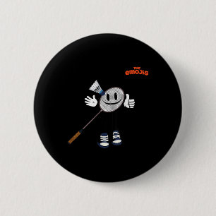 Bóton Redondo 5.08cm Emoji Badminton Esportes Polegar Para Cima