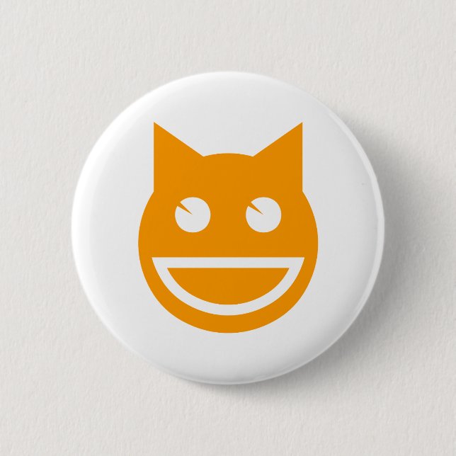 Bóton Redondo 5.08cm Emoji Cat Sorridente (Frente)