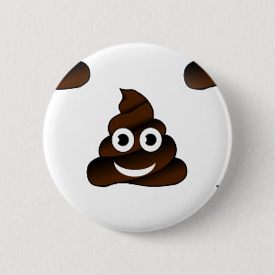 Bóton Redondo 5.08cm emoji de cocô engraçado