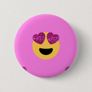 Bóton Redondo 5.08cm emoji do coração