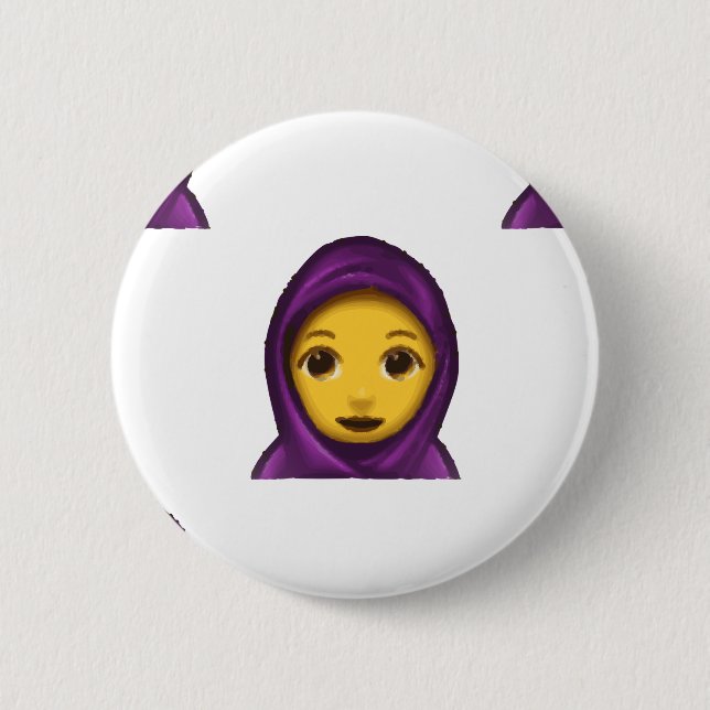 Bóton Redondo 5.08cm emoji hajib (Frente)