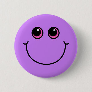 Bóton Redondo 5.08cm Emoji roxo de sorriso enfrenta