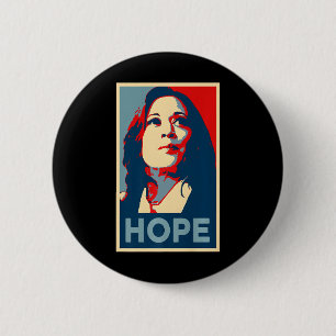 Bóton Redondo 5.08cm Empower Hope Joy Kamala Harris Obama Poster 47th S