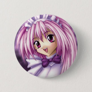 Bóton Redondo 5.08cm Empregada doméstica bonito da menina do Anime