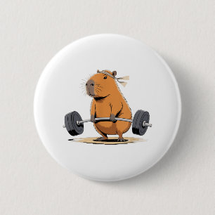 Bóton Redondo 5.08cm Encantada Encantada Capybara Cute Capte Capt Gym L