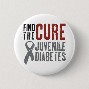 Bóton Redondo 5.08cm Encontre o diabetes juvenil da cura