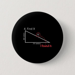 Bóton Redondo 5.08cm Encontre Professor de Matemática Gráfico Presente 