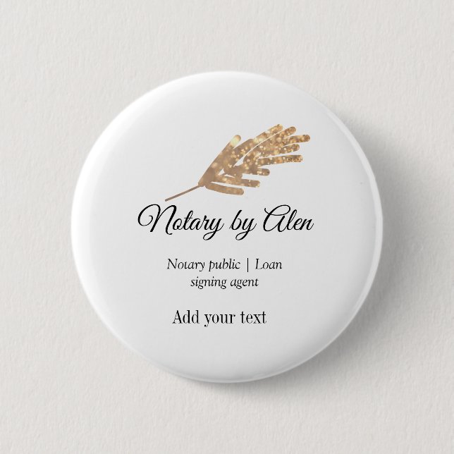 Bóton Redondo 5.08cm Endereço de adição do agente de assinatura de empr (Frente)