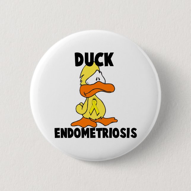 Bóton Redondo 5.08cm Endometriose em patos (Frente)